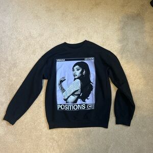 Ariana Grande Black Crewneck Sweatshirt